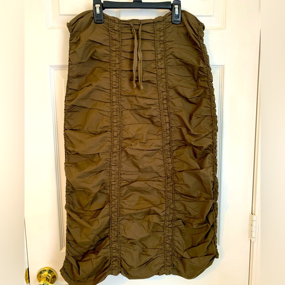 XCVI Ruched Midi Skirt